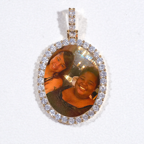 3D Oval Custom Picture Pendant