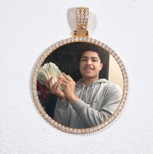 MEDIUM 3D CIRCLE CUSTOM PICTURE PENDANT