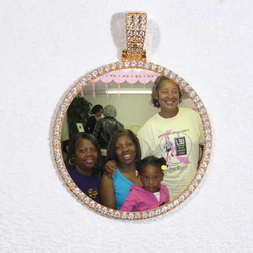 MEDIUM 3D CIRCLE CUSTOM PICTURE PENDANT