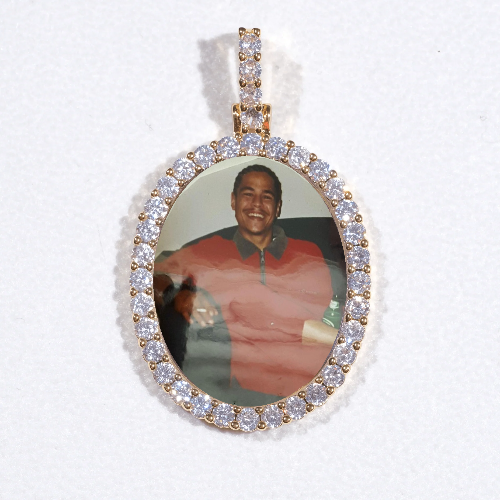 3D Oval Custom Picture Pendant