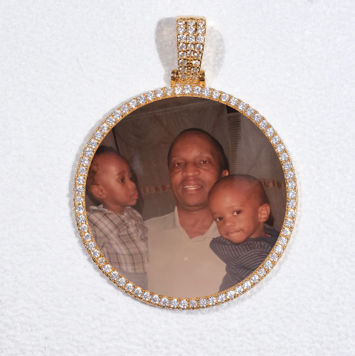 MEDIUM 3D CIRCLE CUSTOM PICTURE PENDANT
