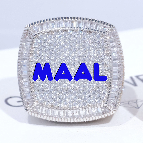 CUSTOM LETTER 3D ICED RING