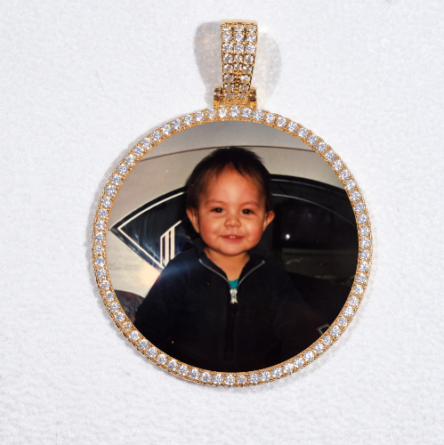 MEDIUM 3D CIRCLE CUSTOM PICTURE PENDANT