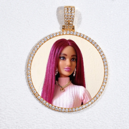 MEDIUM 3D CIRCLE CUSTOM PICTURE PENDANT
