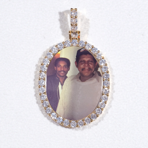 3D Oval Custom Picture Pendant