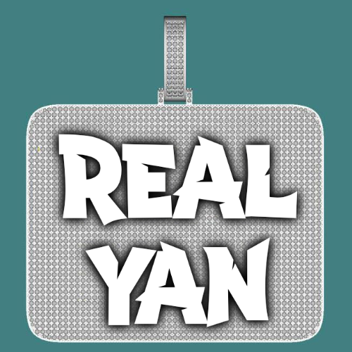 CUSTOM LETTER NECKLACE 3D BIG SQUARE