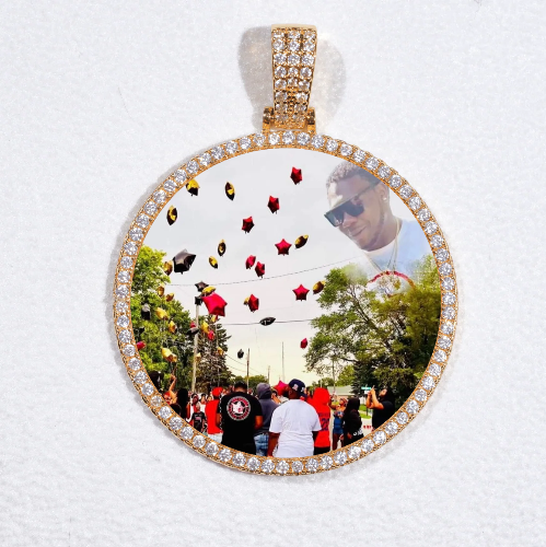 MEDIUM 3D CIRCLE CUSTOM PICTURE PENDANT