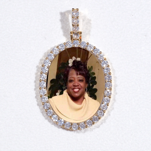 3D Oval Custom Picture Pendant
