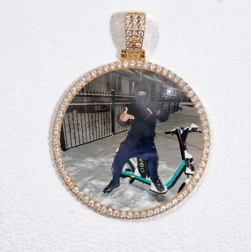 MEDIUM 3D CIRCLE CUSTOM PICTURE PENDANT