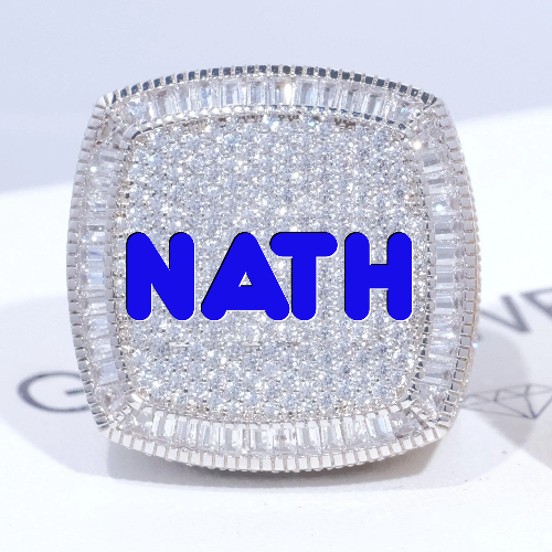 CUSTOM LETTER 3D ICED RING