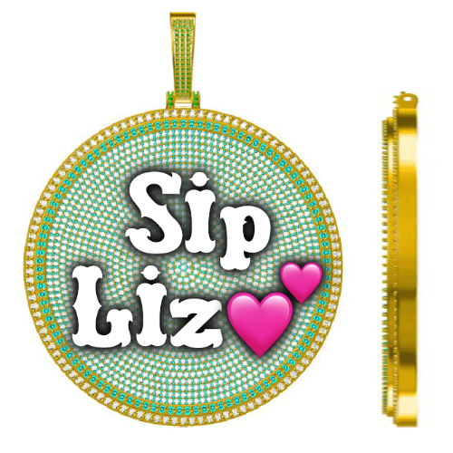 CUSTOM LETTER NECKLACE 3D BIG DISC