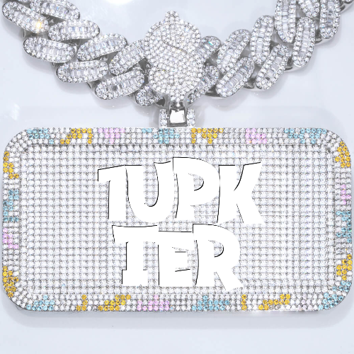 CUSTOM LETTER NECKLACE 3D COLORFUL SQUARE