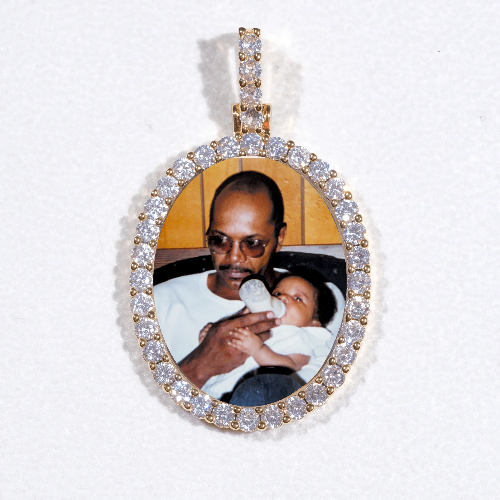3D Oval Custom Picture Pendant