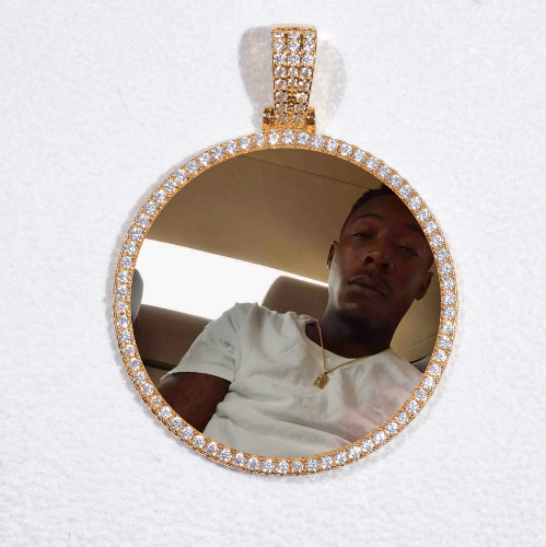MEDIUM 3D CIRCLE CUSTOM PICTURE PENDANT