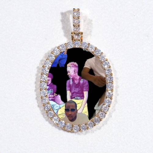 3D Oval Custom Picture Pendant