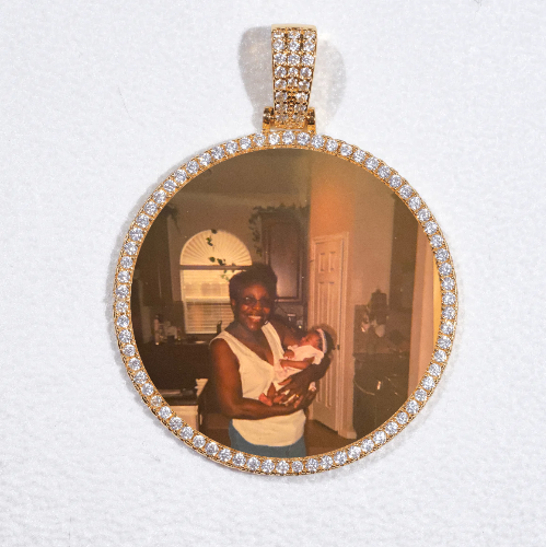 MEDIUM 3D CIRCLE CUSTOM PICTURE PENDANT