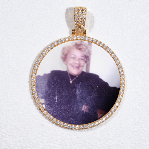 MEDIUM 3D CIRCLE CUSTOM PICTURE PENDANT