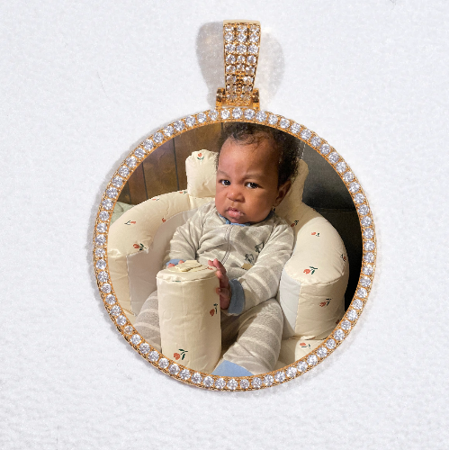 MEDIUM 3D CIRCLE CUSTOM PICTURE PENDANT