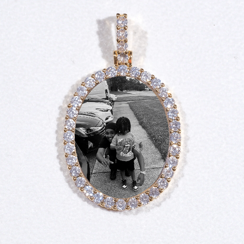 3D Oval Custom Picture Pendant
