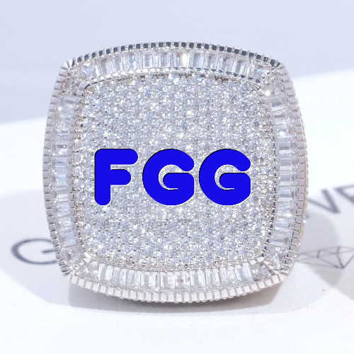 CUSTOM LETTER 3D ICED RING