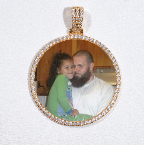 MEDIUM 3D CIRCLE CUSTOM PICTURE PENDANT