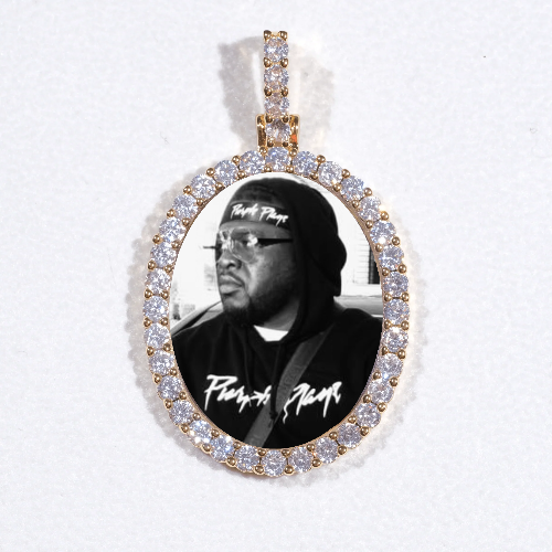 3D Oval Custom Picture Pendant