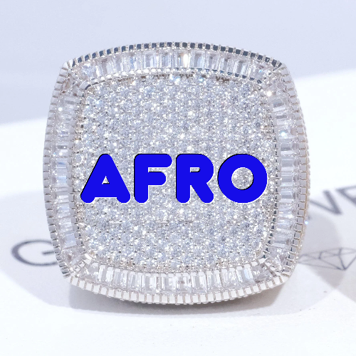 CUSTOM LETTER 3D ICED RING