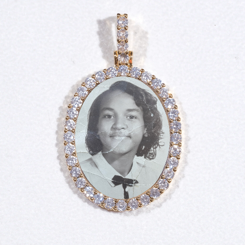 3D Oval Custom Picture Pendant