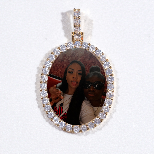 3D Oval Custom Picture Pendant