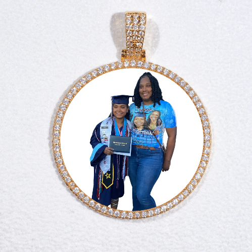 MEDIUM 3D CIRCLE CUSTOM PICTURE PENDANT