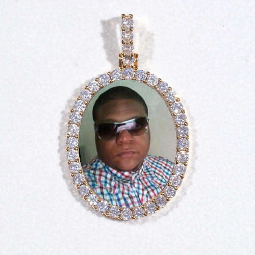 3D Oval Custom Picture Pendant