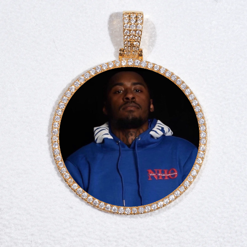 MEDIUM 3D CIRCLE CUSTOM PICTURE PENDANT