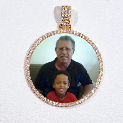 MEDIUM 3D CIRCLE CUSTOM PICTURE PENDANT