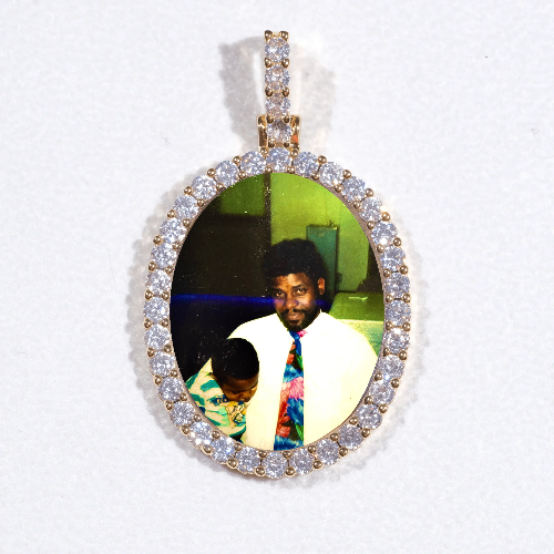 3D Oval Custom Picture Pendant
