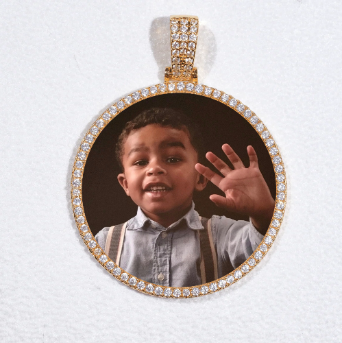 MEDIUM 3D CIRCLE CUSTOM PICTURE PENDANT