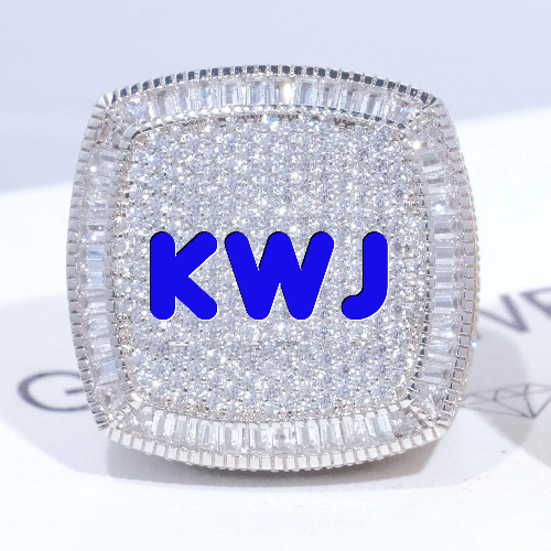 CUSTOM LETTER 3D ICED RING