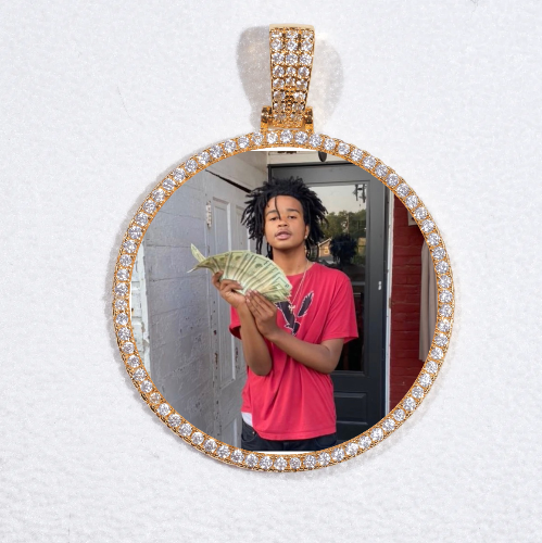 MEDIUM 3D CIRCLE CUSTOM PICTURE PENDANT