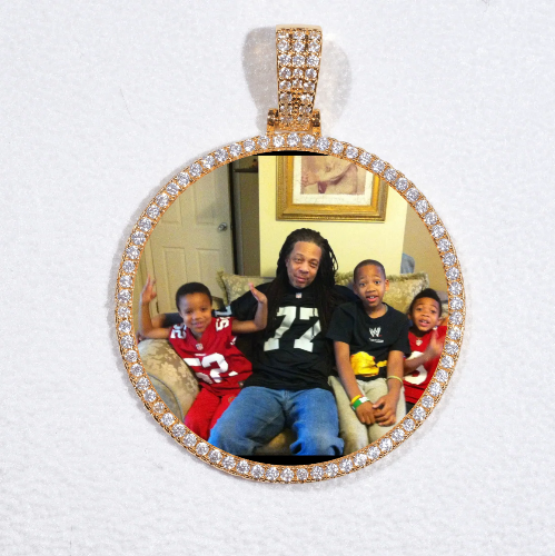 MEDIUM 3D CIRCLE CUSTOM PICTURE PENDANT