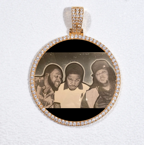 MEDIUM 3D CIRCLE CUSTOM PICTURE PENDANT