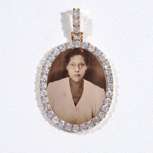 3D Oval Custom Picture Pendant