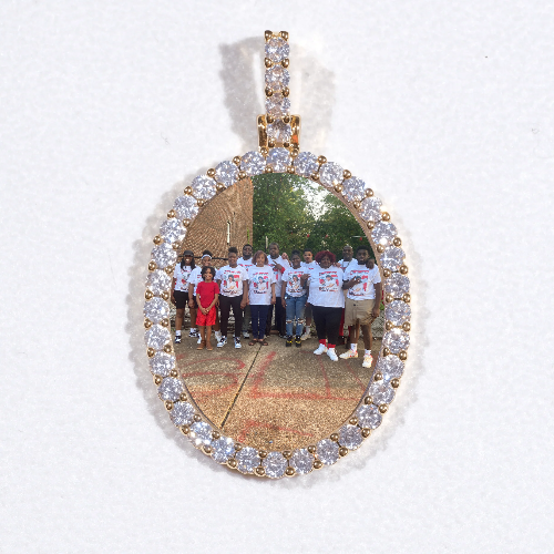3D Oval Custom Picture Pendant