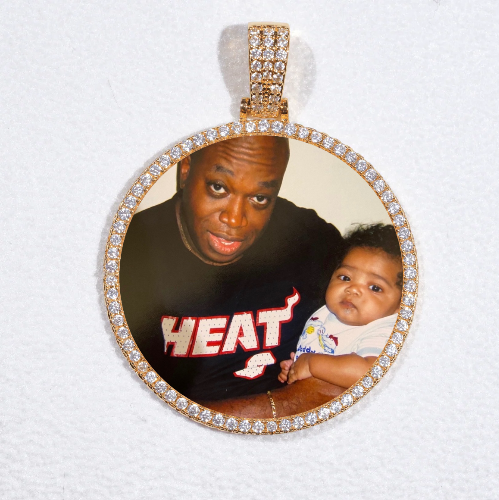 MEDIUM 3D CIRCLE CUSTOM PICTURE PENDANT
