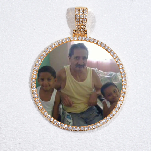 MEDIUM 3D CIRCLE CUSTOM PICTURE PENDANT