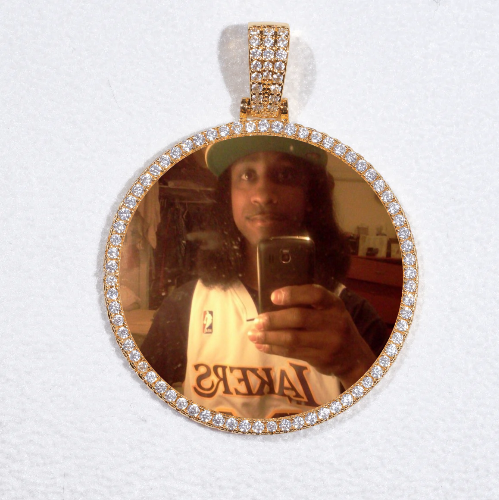 MEDIUM 3D CIRCLE CUSTOM PICTURE PENDANT