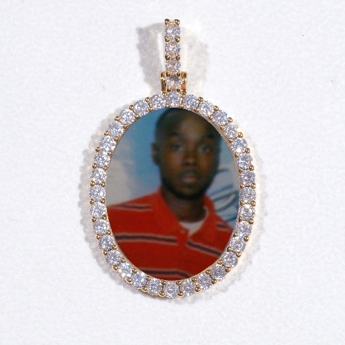 3D Oval Custom Picture Pendant