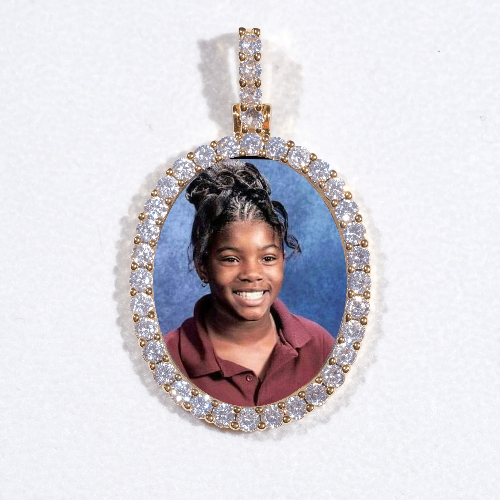 3D Oval Custom Picture Pendant
