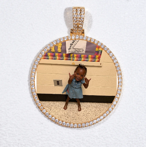 MEDIUM 3D CIRCLE CUSTOM PICTURE PENDANT