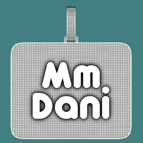 CUSTOM LETTER NECKLACE 3D BIG SQUARE