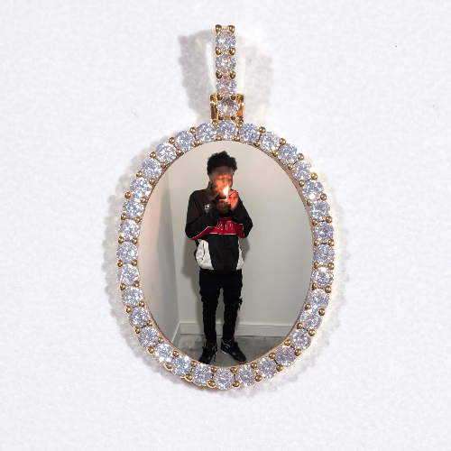 3D Oval Custom Picture Pendant