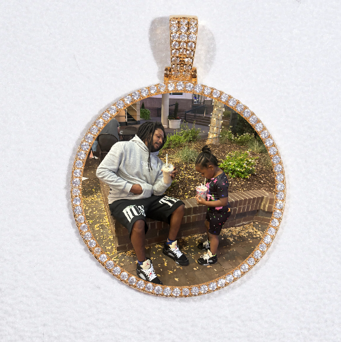 MEDIUM 3D CIRCLE CUSTOM PICTURE PENDANT
